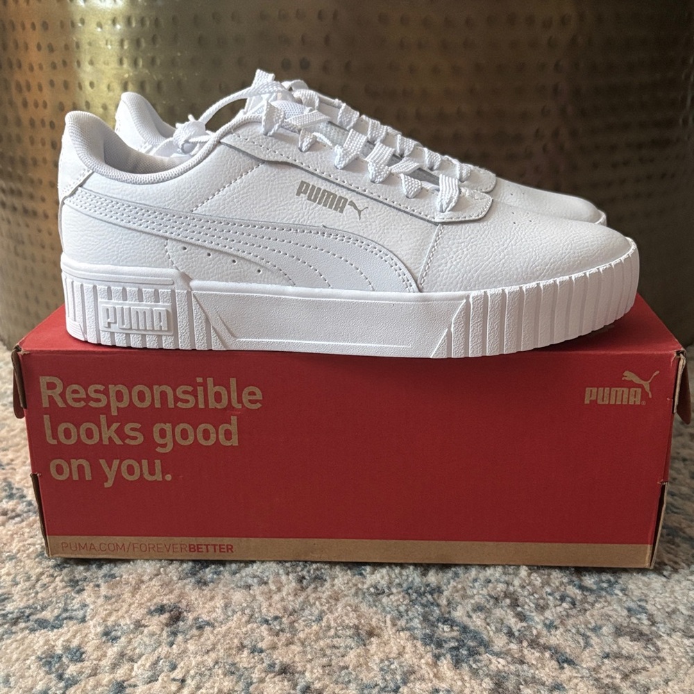 Puma White Platform Sneakers